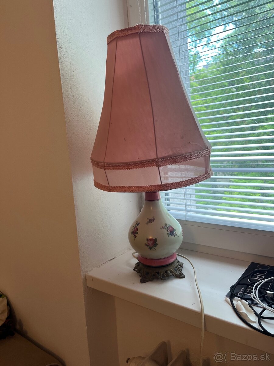 Starožitná porcelánová lampa - 4