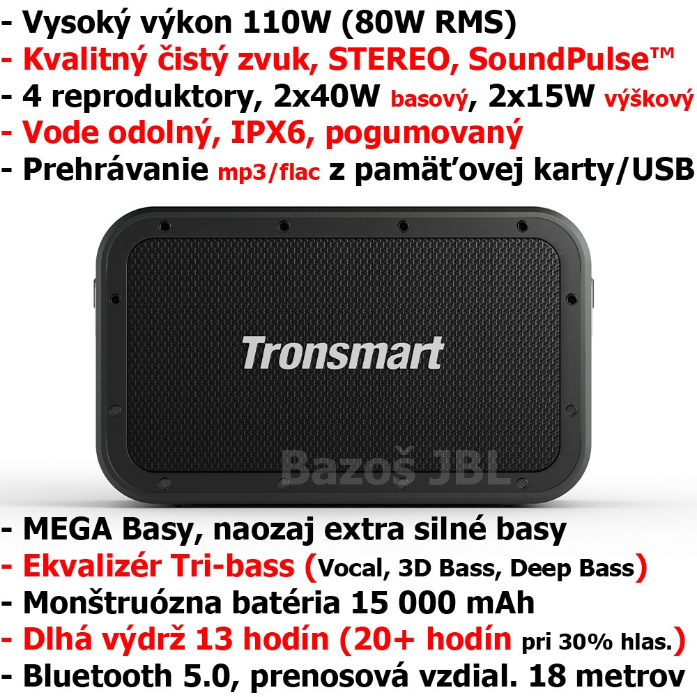NOVÝ Bluetooth reproduktor Tronsmart Force Max 80W - 4