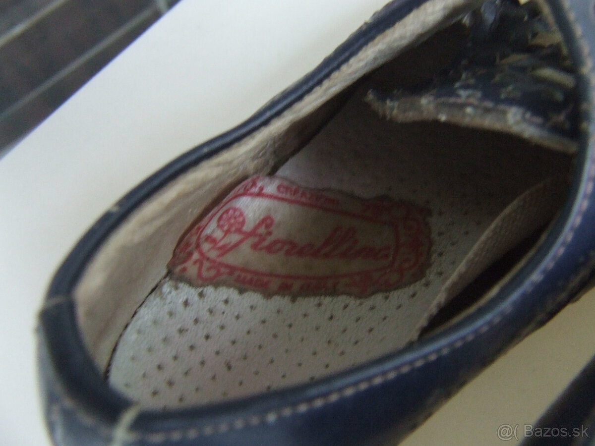 Staré kožené topánočky. Talianské. Pekná dekorácia. - 4