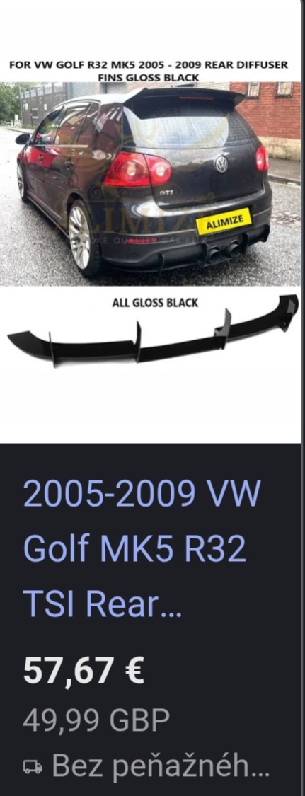 Zadný narazník R32 golf 5 - 4