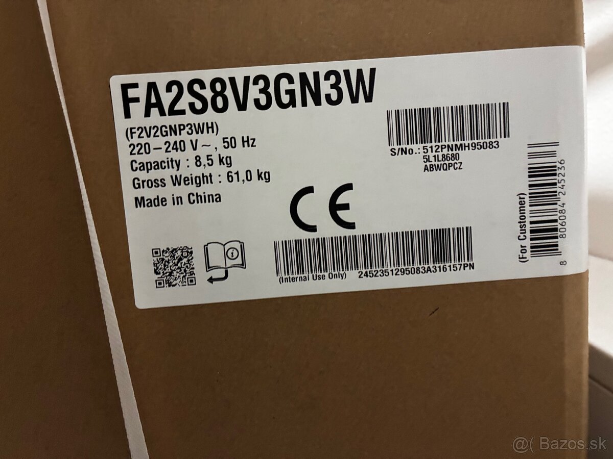 LG FA2S8V3GN3W práčka nová - 4