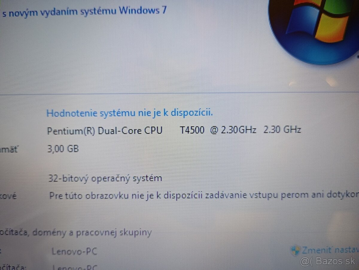predám notebook LENOVO G550 , WINDOWS 7 32bit - 4