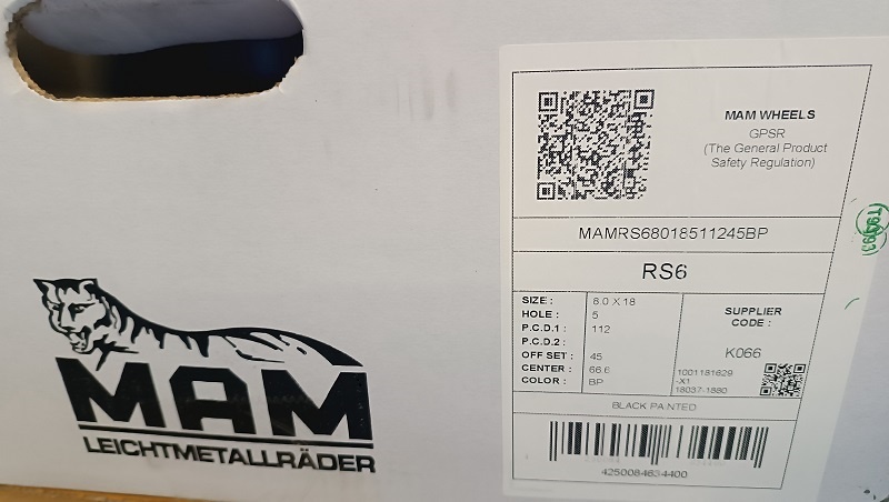 R18 alu disky MAM RS6 5x112 mm - 4