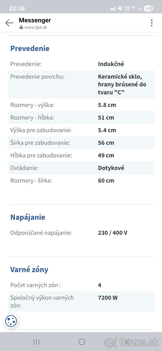 Predám indukčnú varnú dosku - 4