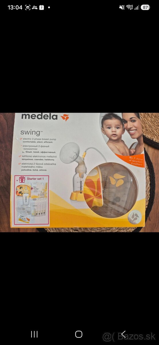 Medela swing flex elektricka odsavacka+starter set - 4