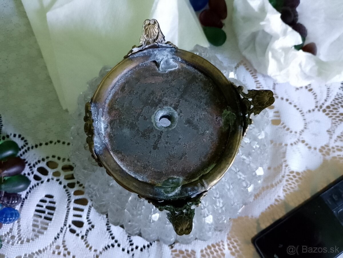 Sklenené ovocie v miske,československo - 4