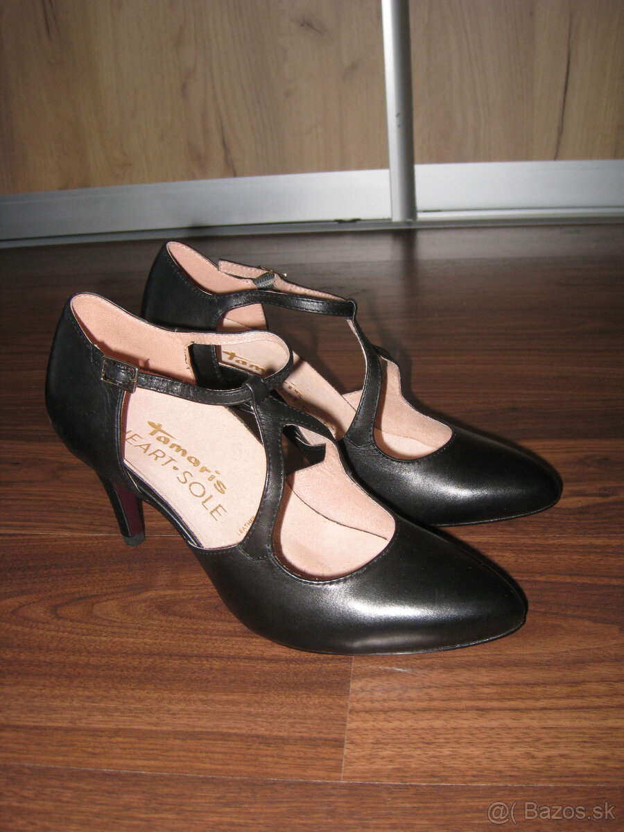 Dámske kožené lodičky Tamaris, č.37 - 4