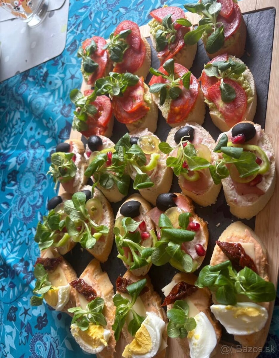 Obložené kanapky,chlebíčky,lokše a kombinované obložené misy - 4