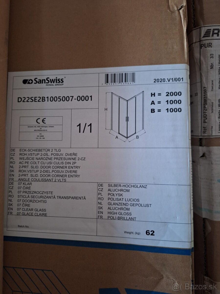 Sprchový kút 100x100 SanSwiss DIVERA - 4