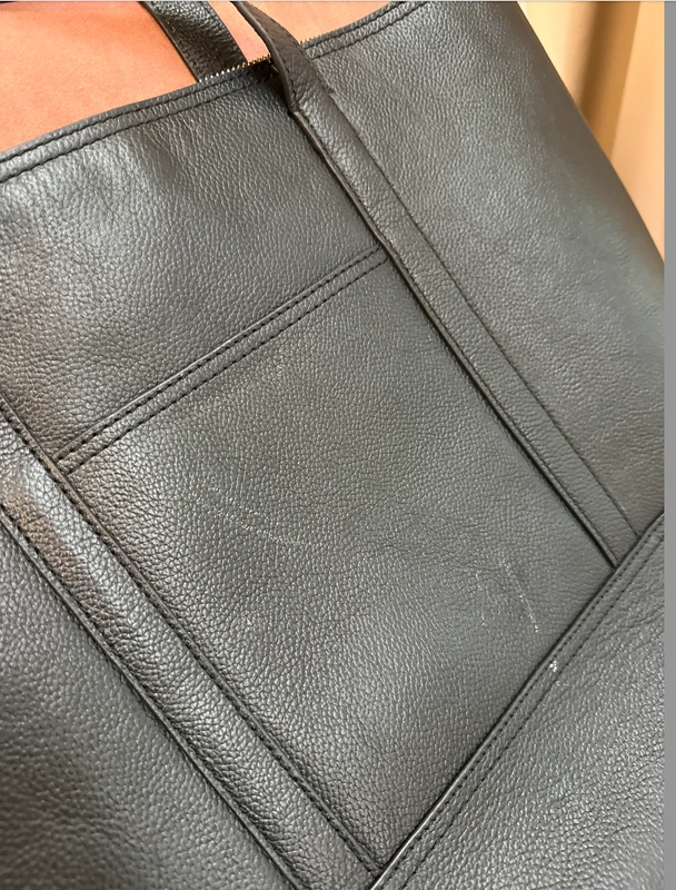 Cierna kozena tote kabelka - 4