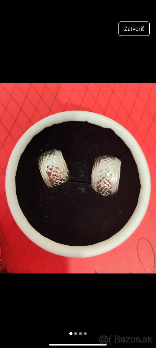 Náušnice biele zlato - 4