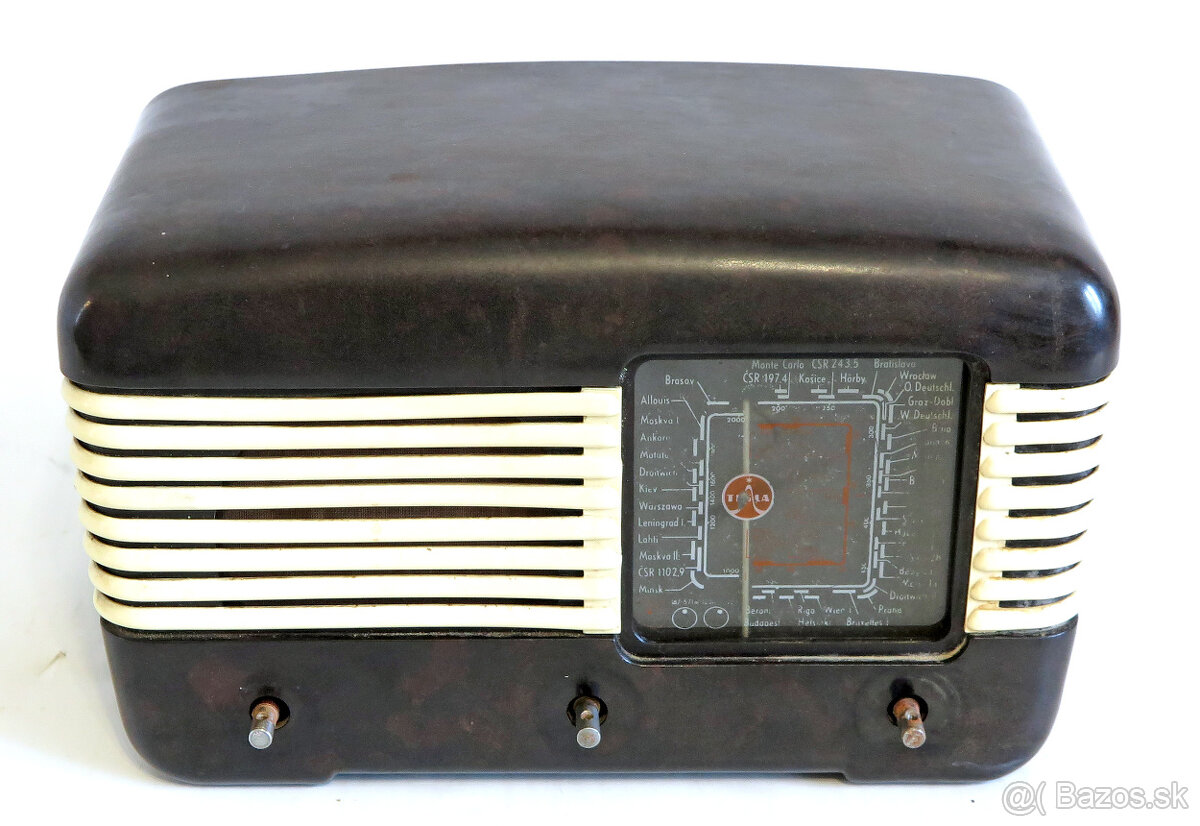 Elektrónkové bakelitové rádio Tesla Talisman 306U - 4