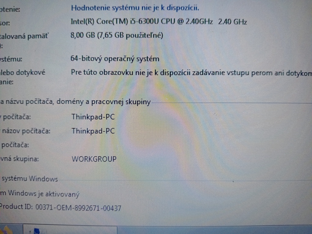 Lenovo Thinkpad T470 , Windows 7 , Intel core i5 , 8gb ram - 4