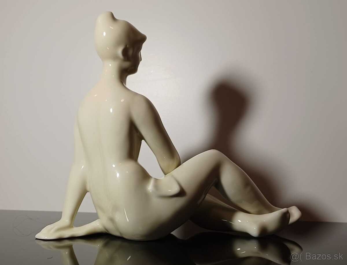 Nádherná stará zberateľská porcelánová soška Akt - 4