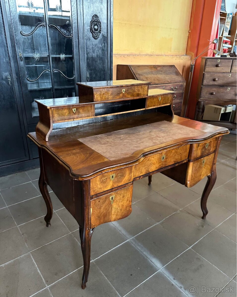 starožitný pracovný, písací stôl - 4
