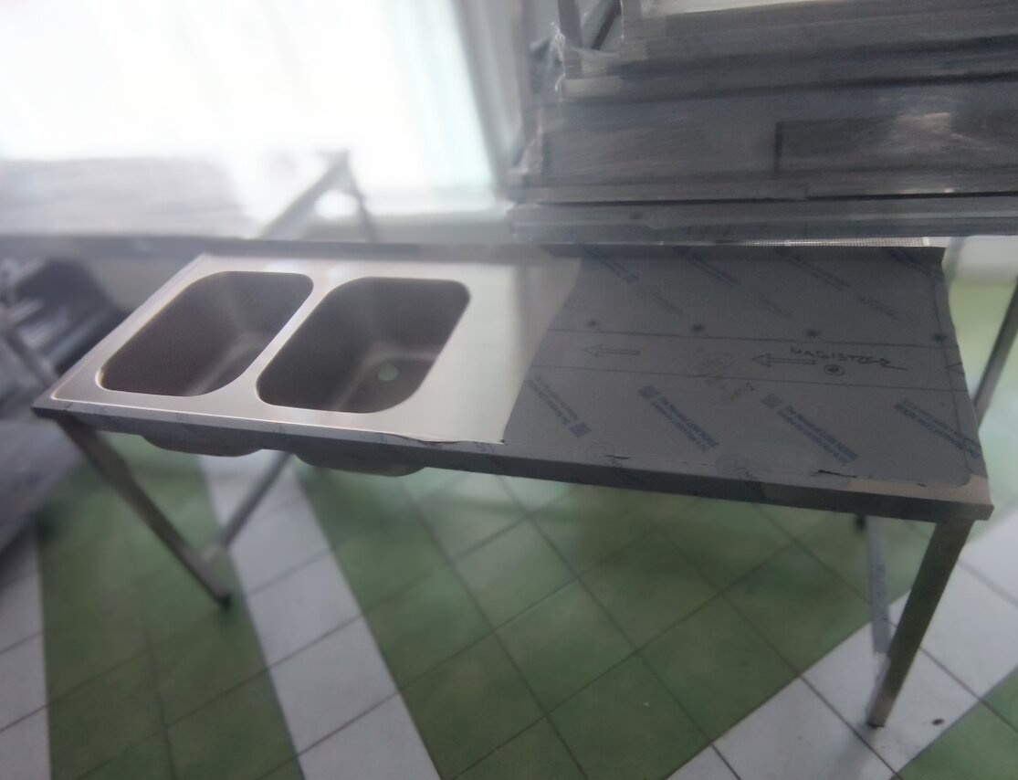 Nerezový drez, umývací stôl - 4