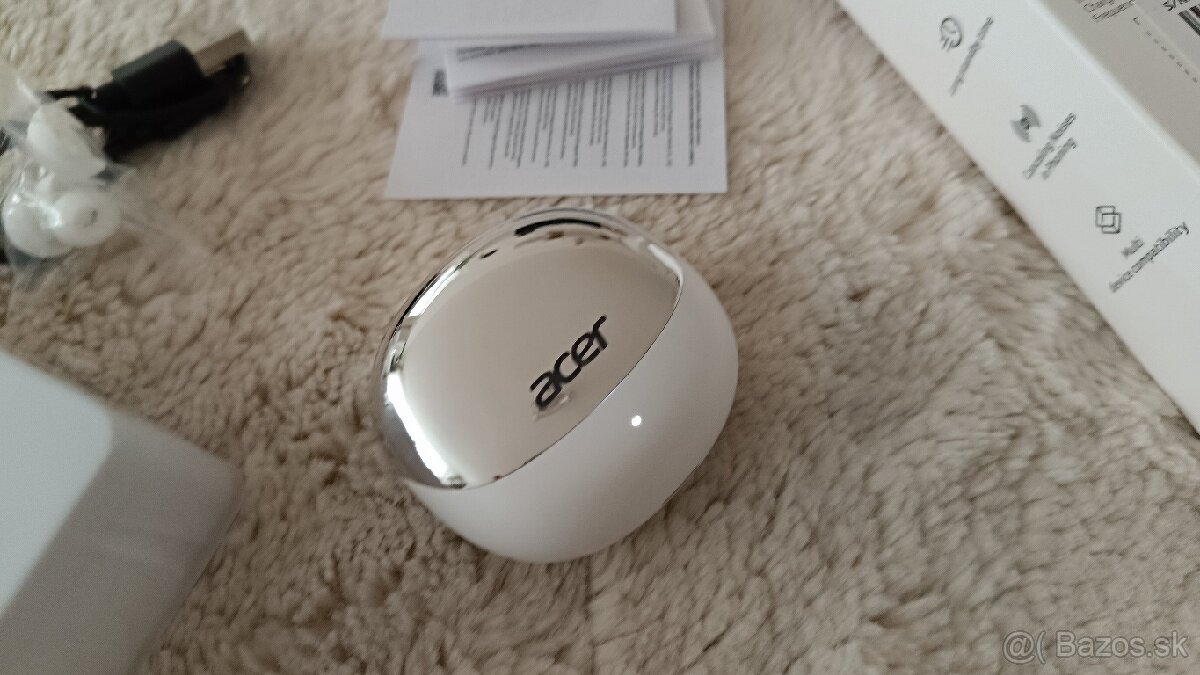 Bezdrôtové sluchátka / slúchadlá ACER nové biele - 4