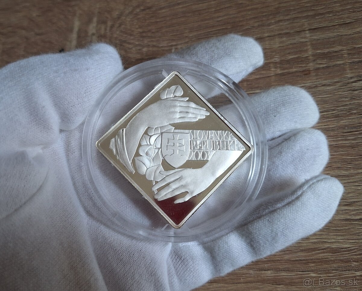 1000 sk 2003 a 2008 strieborne mince Proof - 4