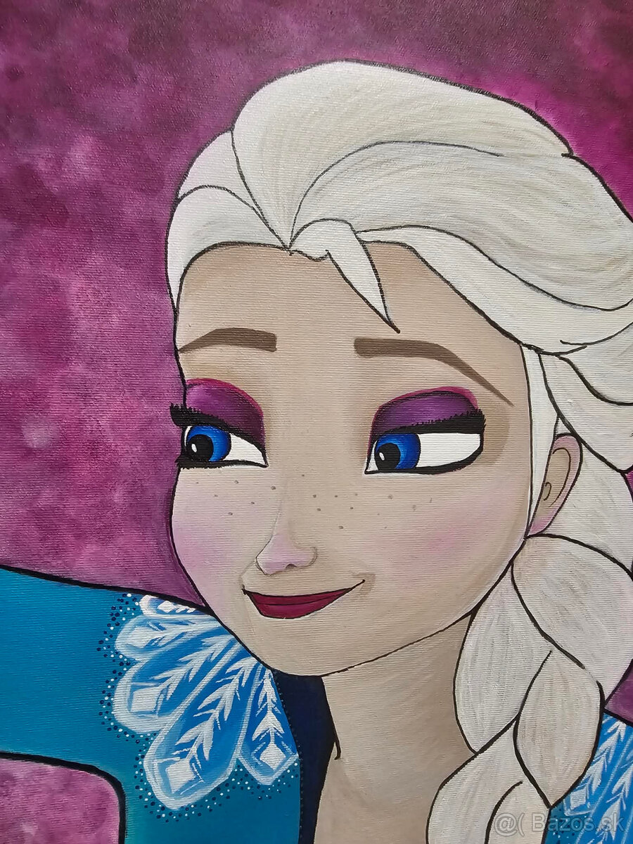 Rucne malovany obraz Frozen - 4