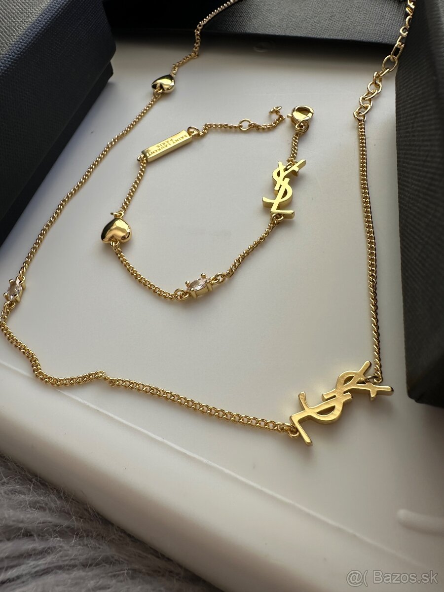 Nová nenosena luxusná sada naramku a nahrdelnika YSL - 4