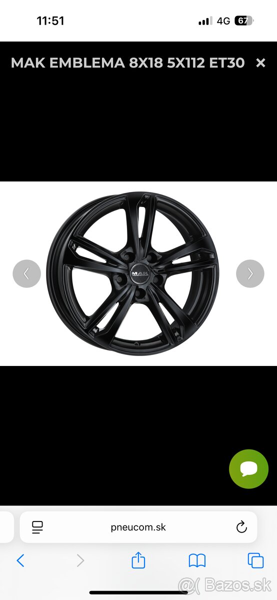 MAK EMBLEMA 8Jx 18, 5x112, ET 30 - 4