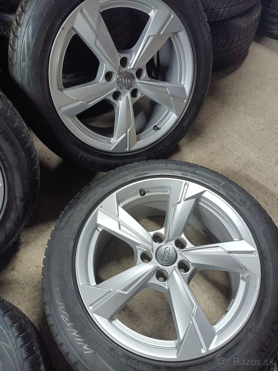 ❄️zimné 4ks alu disky orig. Audi 5x112 R18 pneu 225/55 7mm - 4