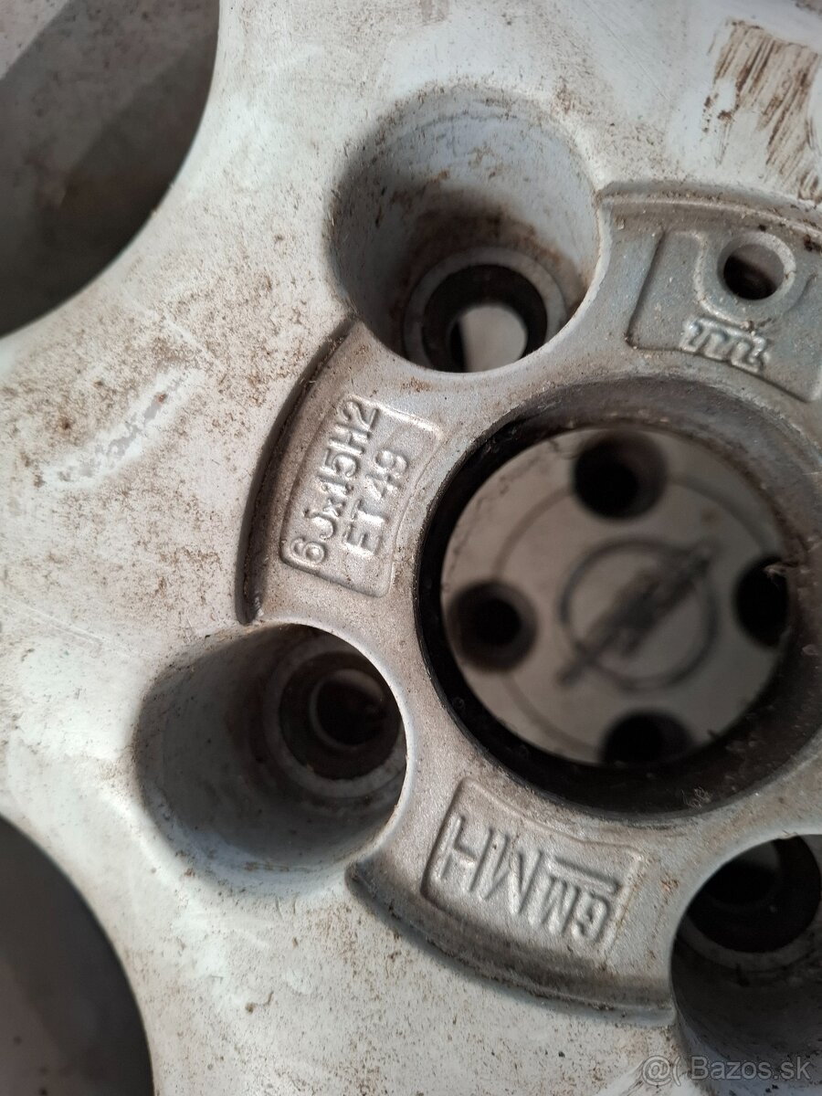 Hliníkové disky Opel 4x100 R15 6J - 4