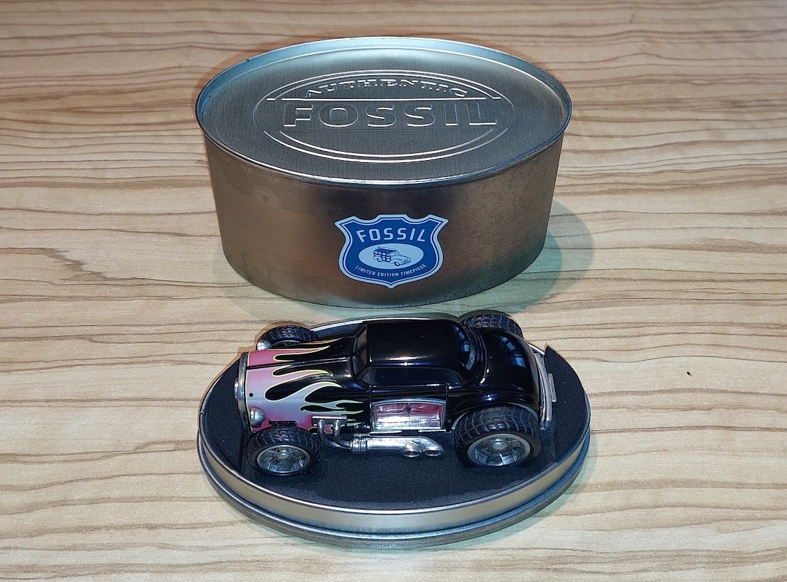 FOSSIL Hot Rod Dragster Desk Clock 2004 - 4