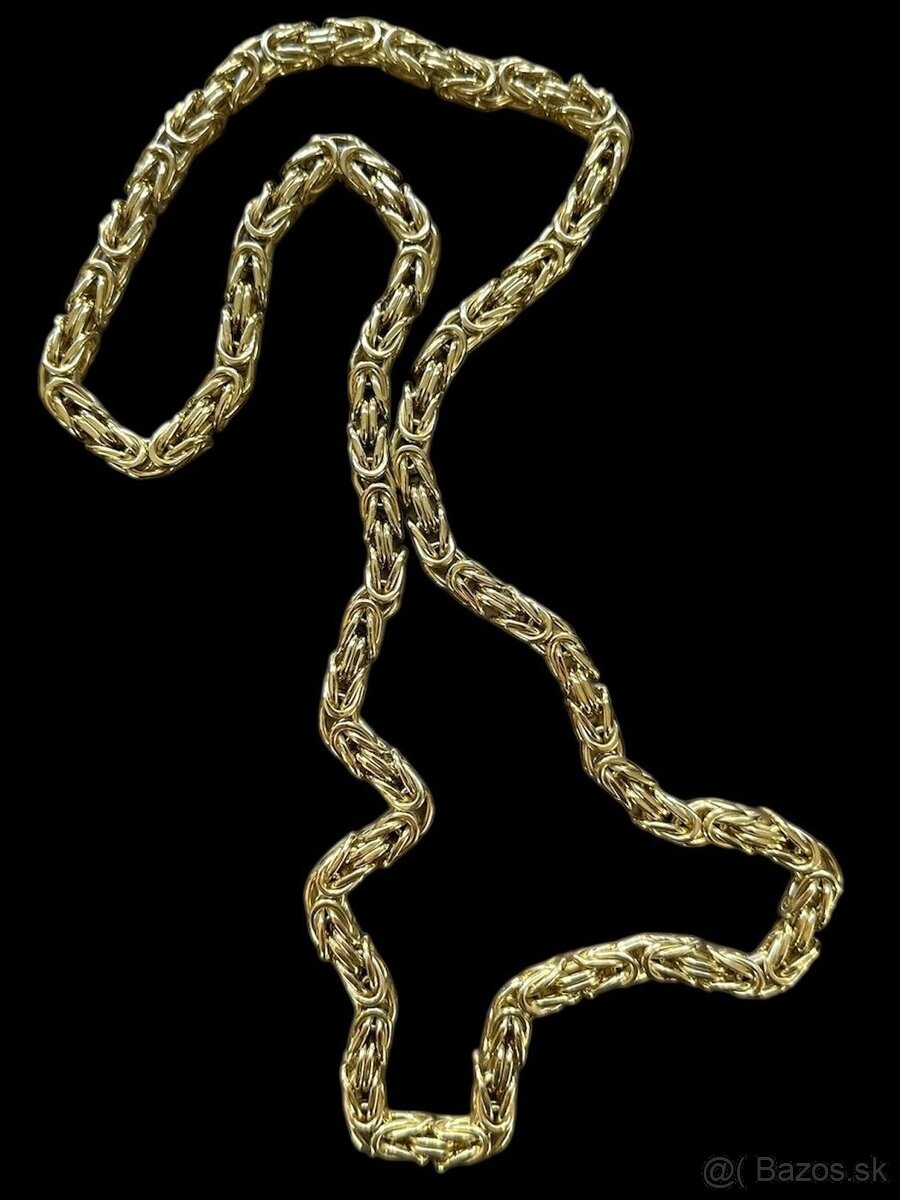 Zlatá reťaz - retiazka Kráľovsky vzor, 14k zlato 585 - 4