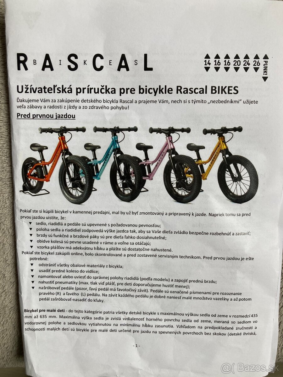 detsky bicykel rascal 20 - 4