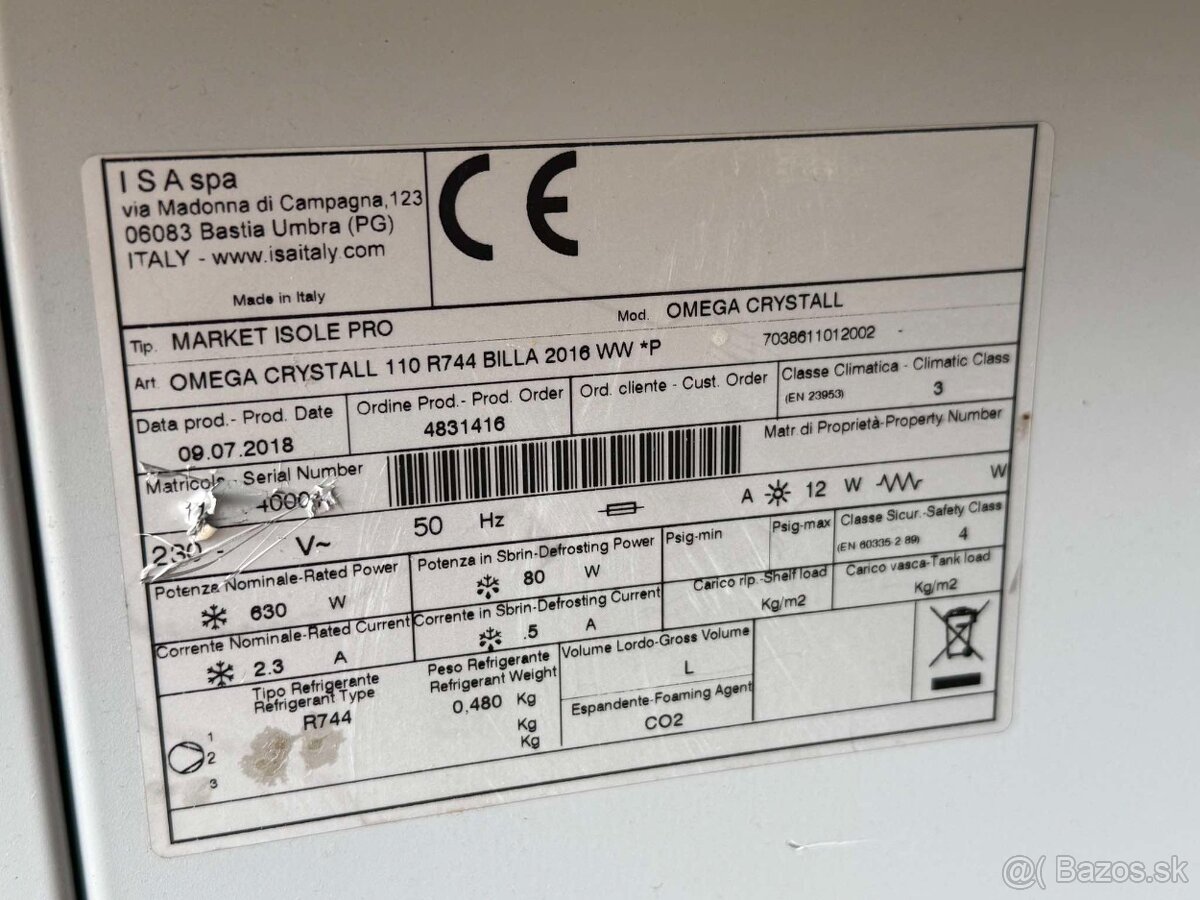 Chladící pult / ostrůvek 120x120x89cm - 4