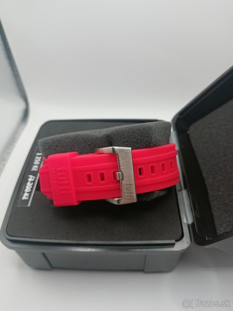 NOVÉ Pánske hodinky Tutti Milano červené (70% zľava+BONUS) - 4