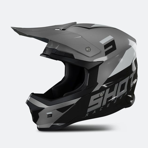 Predám prilba shot šedo čierna M - 4