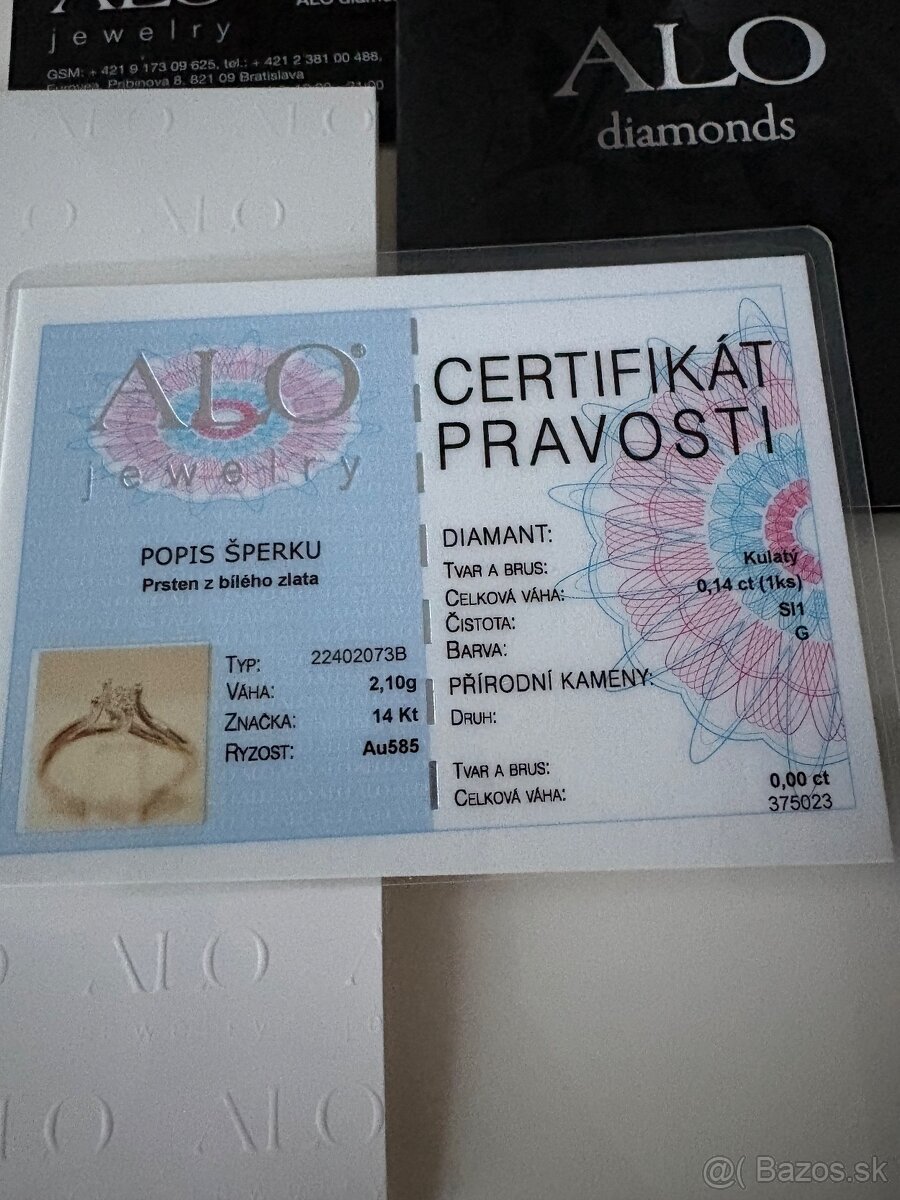 Diamantovy prsten ALO - 4