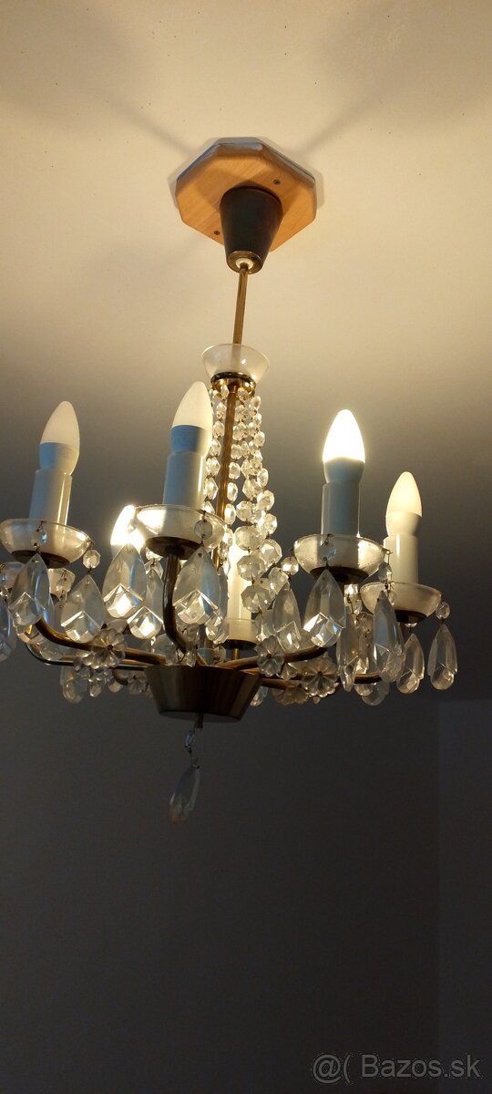 Starožitný luster z mosadze - 4