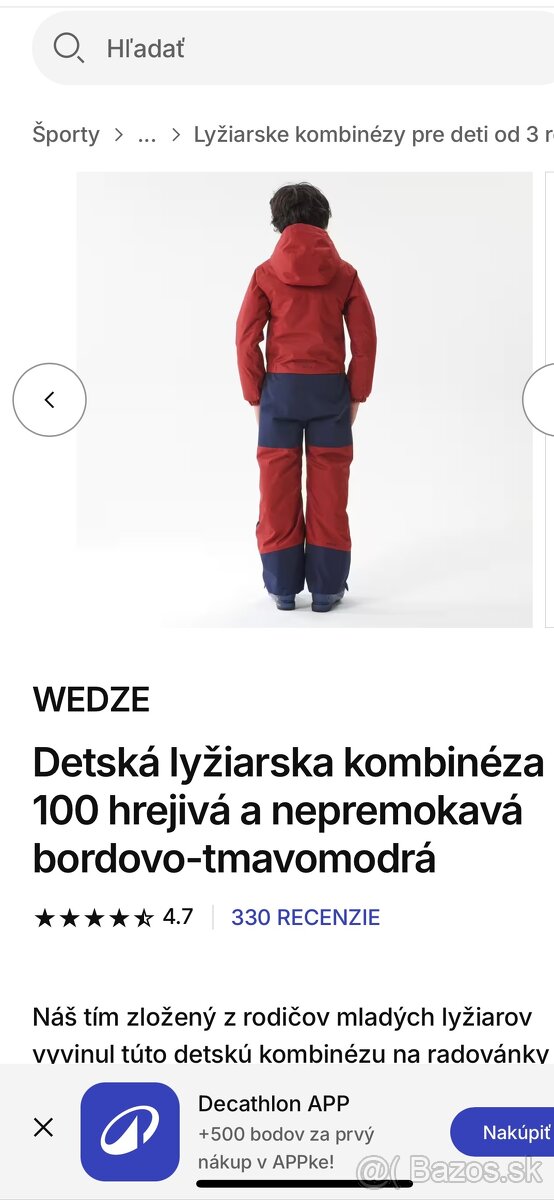 Lyžiarska kombinéza detská - 4