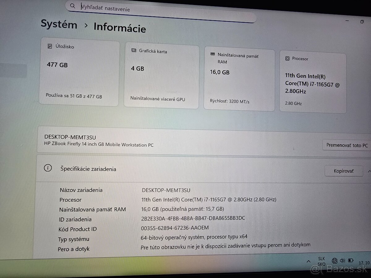Kovovy HP ZBook Firefly 14 G8 s procesorom i7 11 generacie 1 - 4