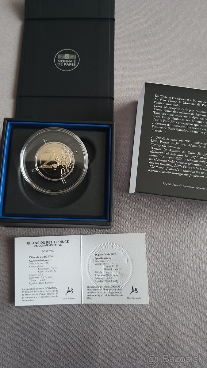 2€ Francúzko 2026 - Malý princ coincard a proof - 4