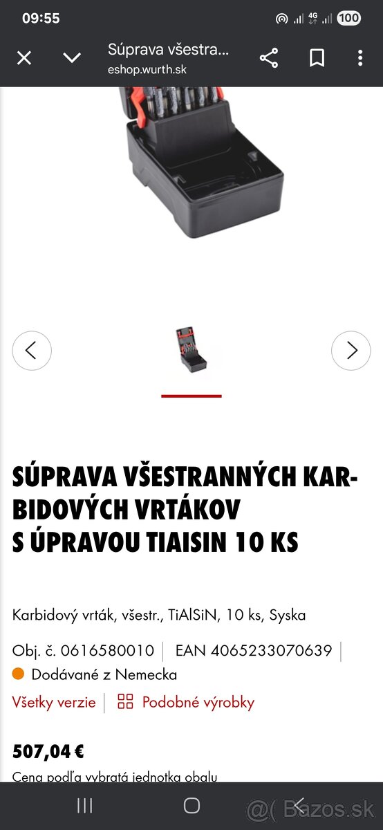 Wurth frézy na kov nové - 4