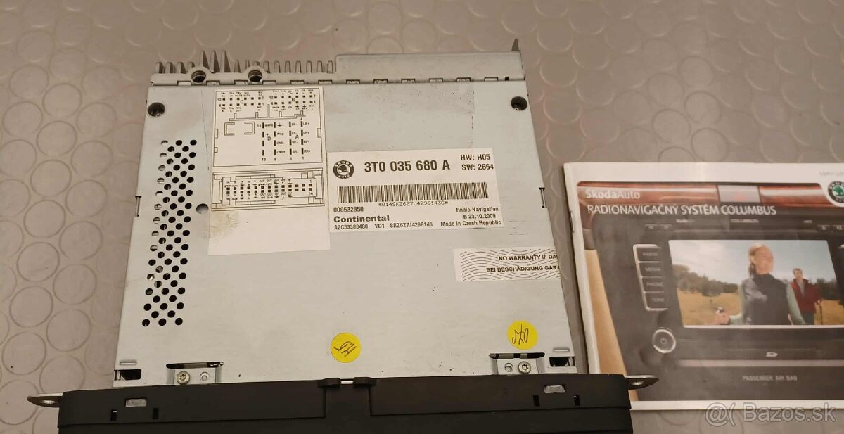 Autorádio RNS 510 Columbus Škoda originál - 4