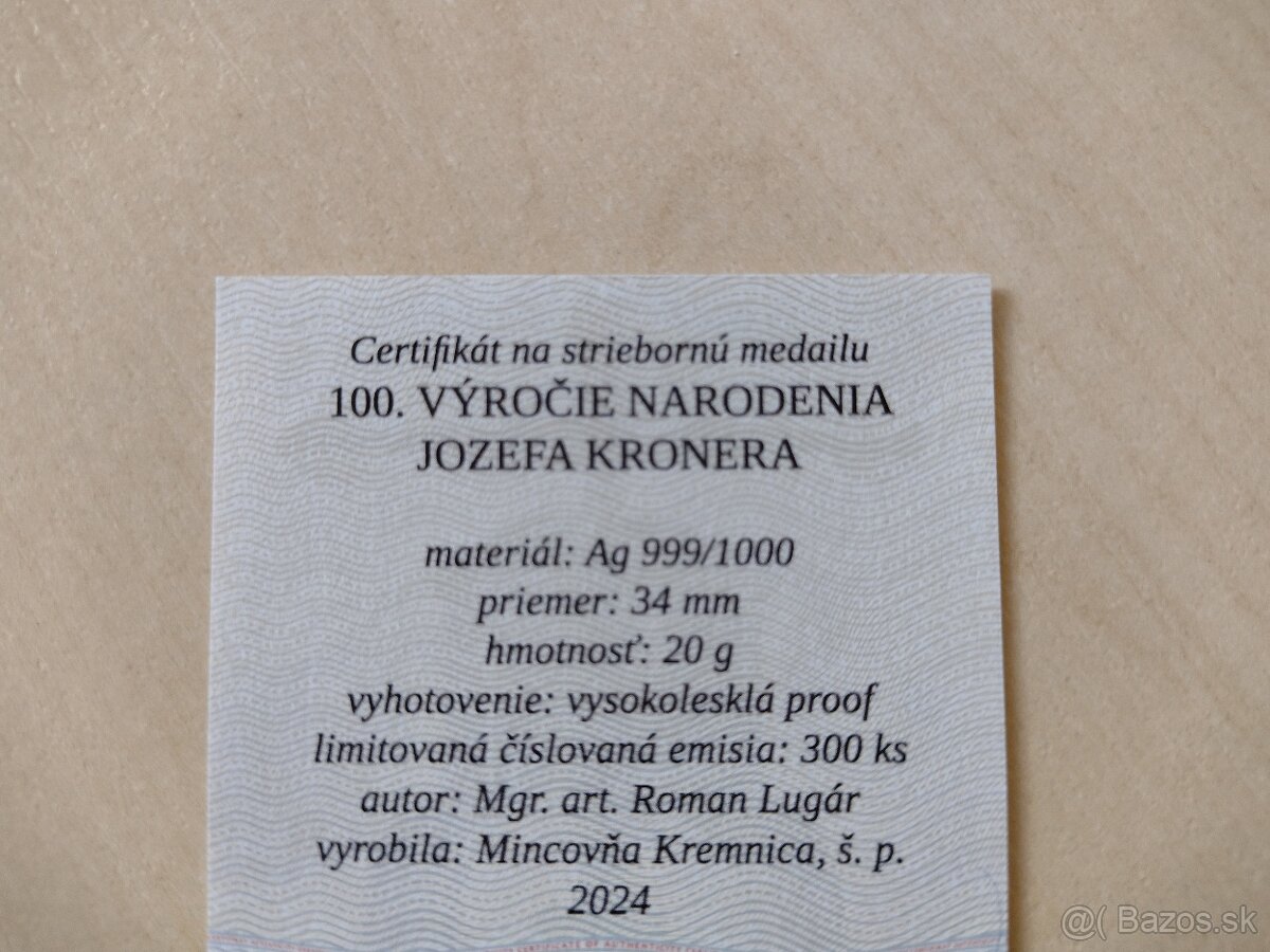 Jozef Kroner strieborná medaila - 4