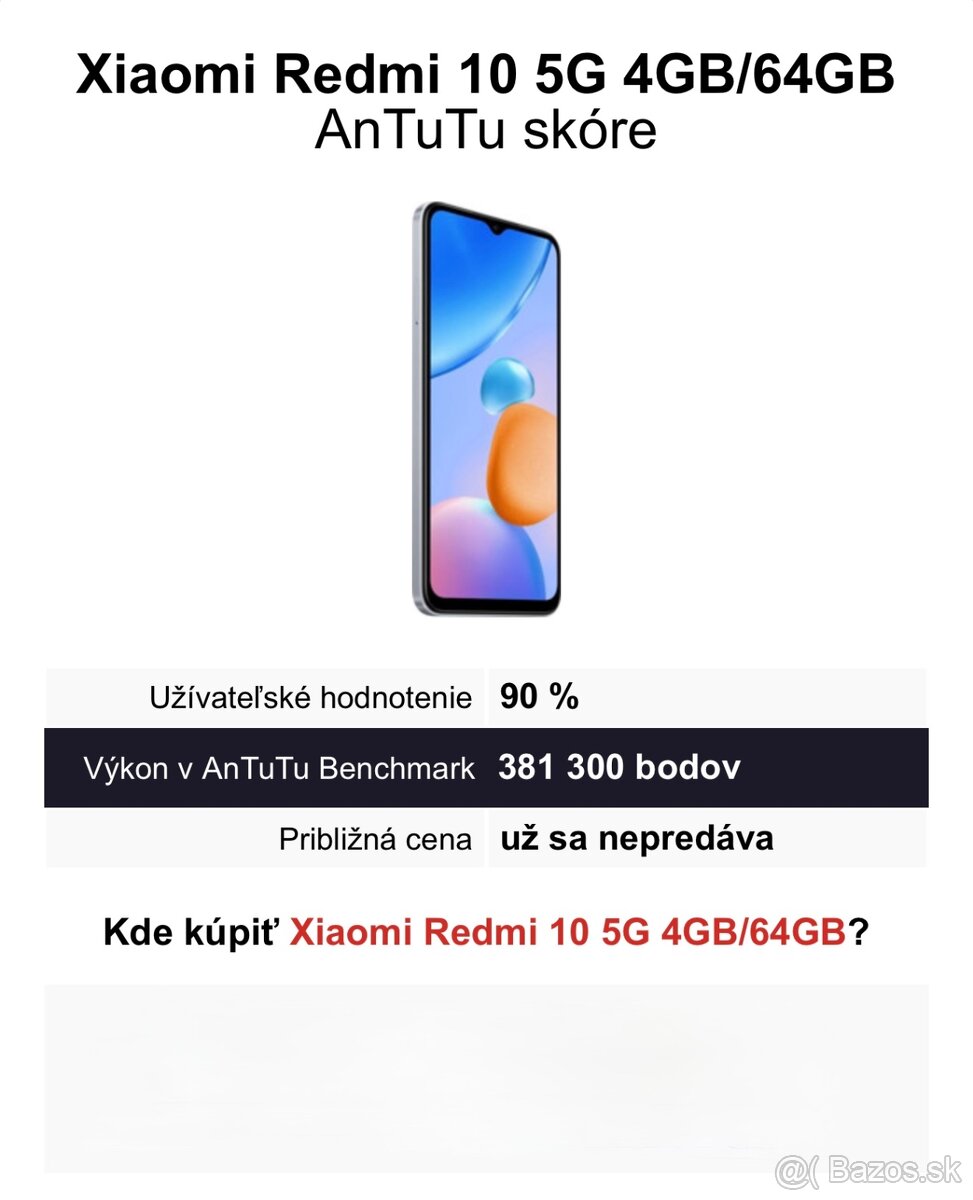 Xiaomi Redmi 10 5G 4GB/64GB Dual SIM Graphite Gray - 4