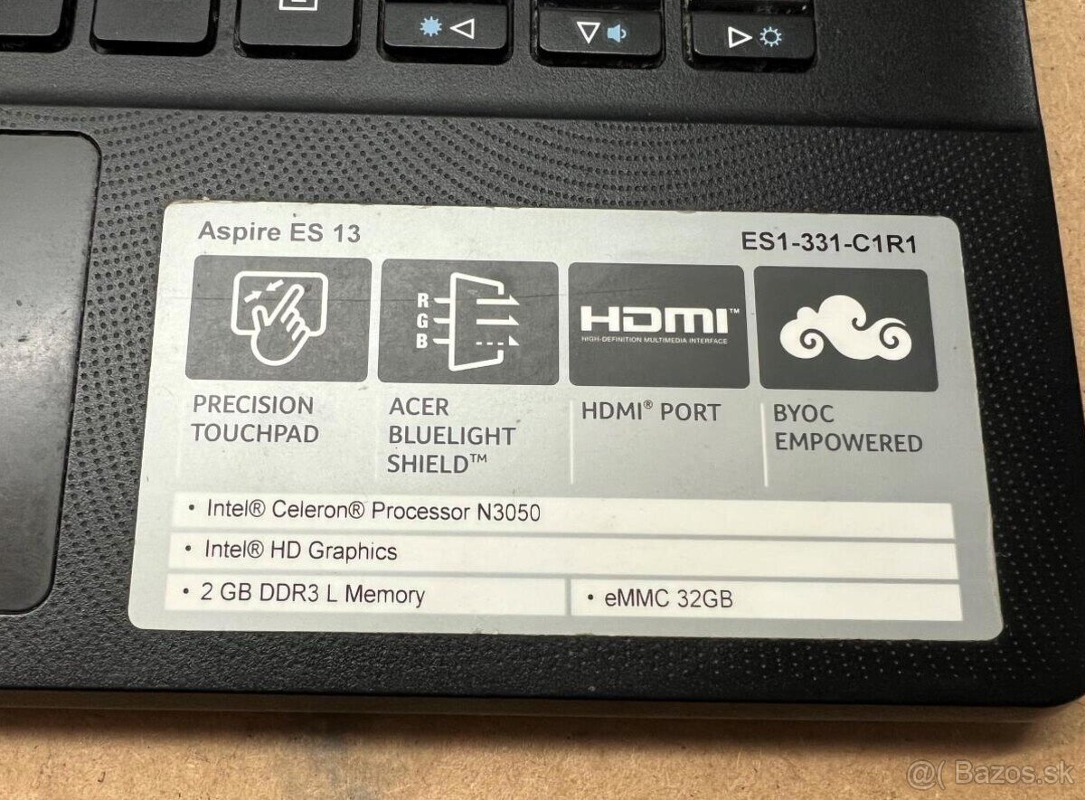 Predám notebook Acer 13,3"Aspire ES 13 na diely - opravu - 4