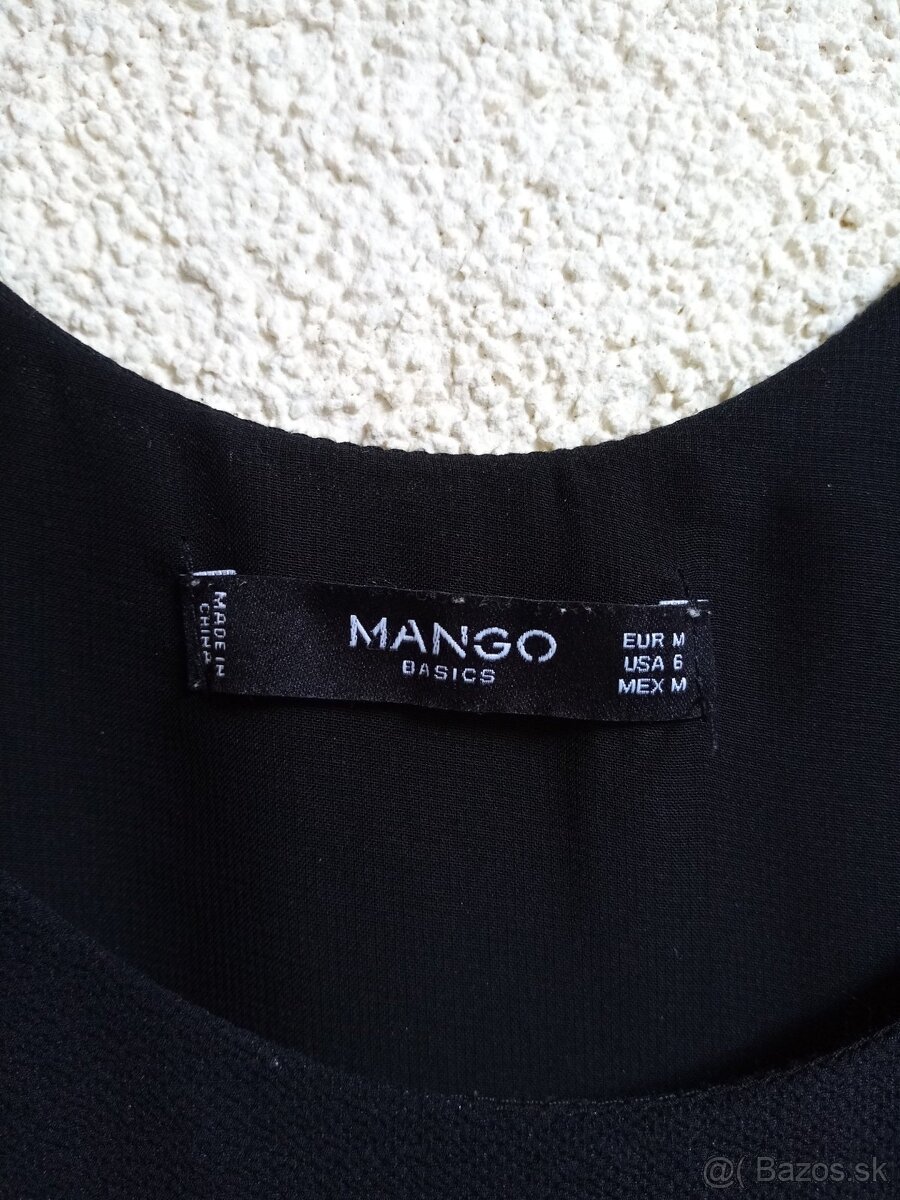 Čierne ramienkové Mango šaty - 4