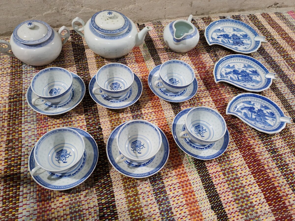 Čínsky ryžový porcelán 18ks - 4