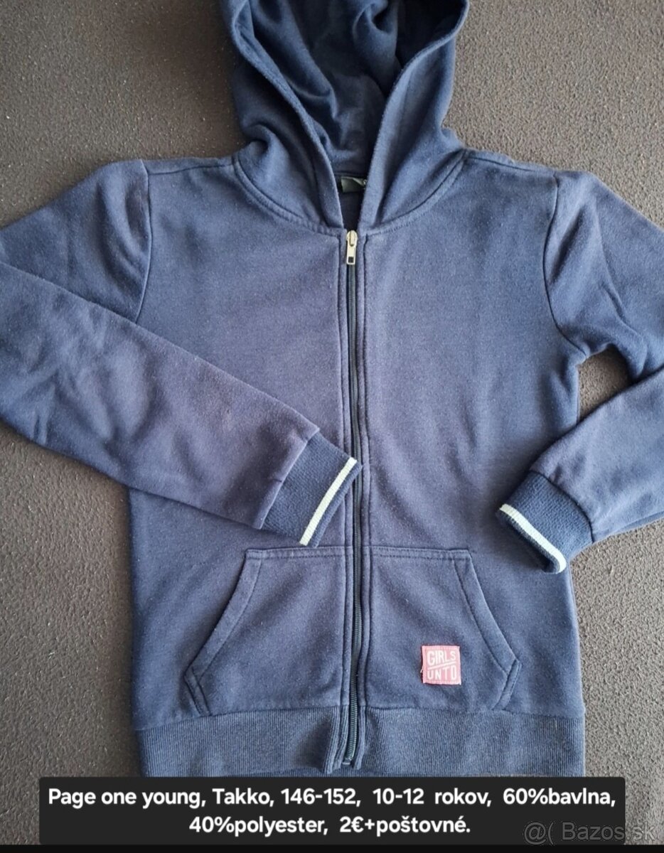 Dievčenské mikiny na zips s kapucňou. - 4