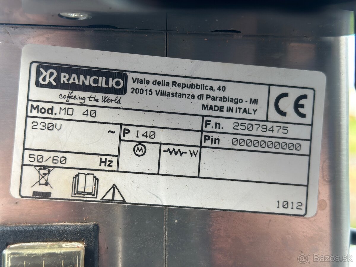 Predám profi mlynček Rancilio MD40 - 4