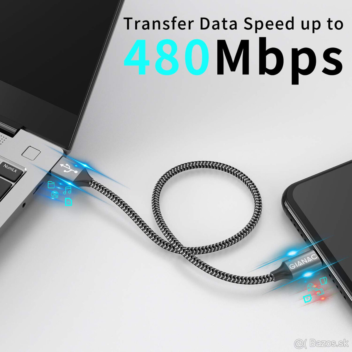 Mikro USB sada káblov 4 ks - 4