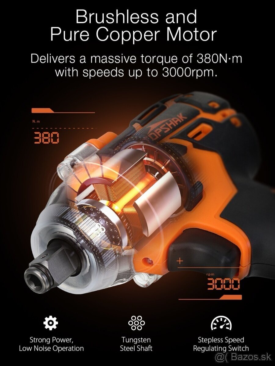 Kvalitná Makita Nahrada AKU Rázový Uťahovák + Batéria, Nabka - 4