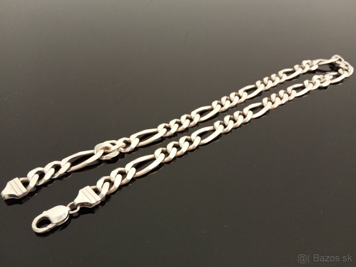 Strieborná retiazka Figaro 92g. - 4